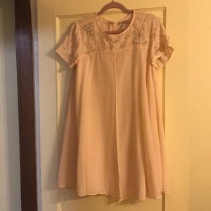 Peach chiffon dress